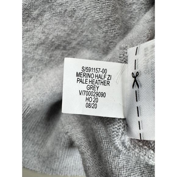 Banana Republic Men’s Merino Wool Half Zip Sweater L Heather Gray Luxury Preppy - Picture 8 of 10